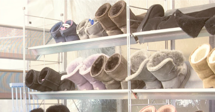 プロが行う靴の乾燥